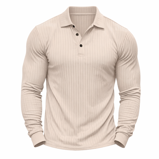 Men's Slim Fit Ribbed Polo